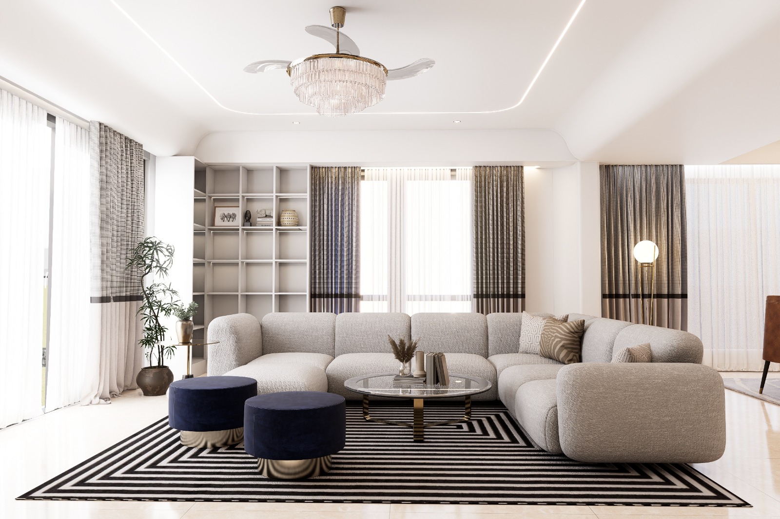 Spacious Luxury Living Hall